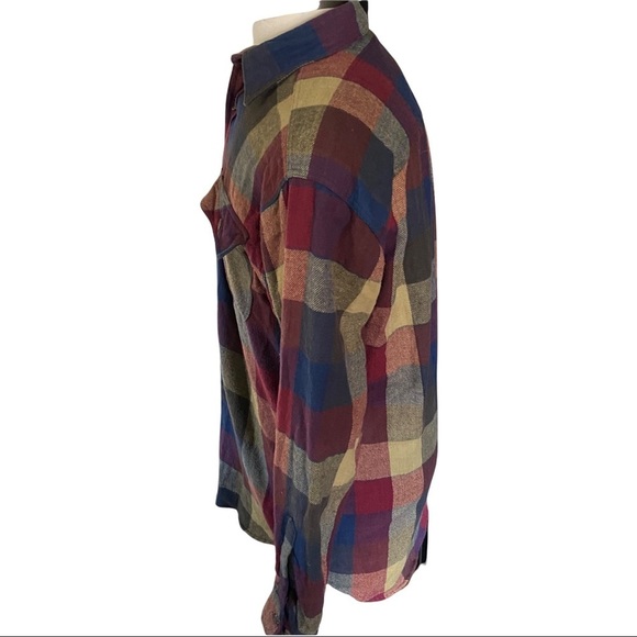 C.E. Schmidt Workwear Multicolor Plaid Check Color Block Shacket Shirt Jacket M - Picture 3 of 10